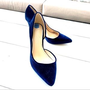 Navy Blue Jessica Simpson Velvet shoe